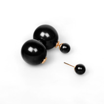 Серьги-шары черные в стиле Dior